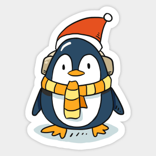 Penguin Christmas Sticker